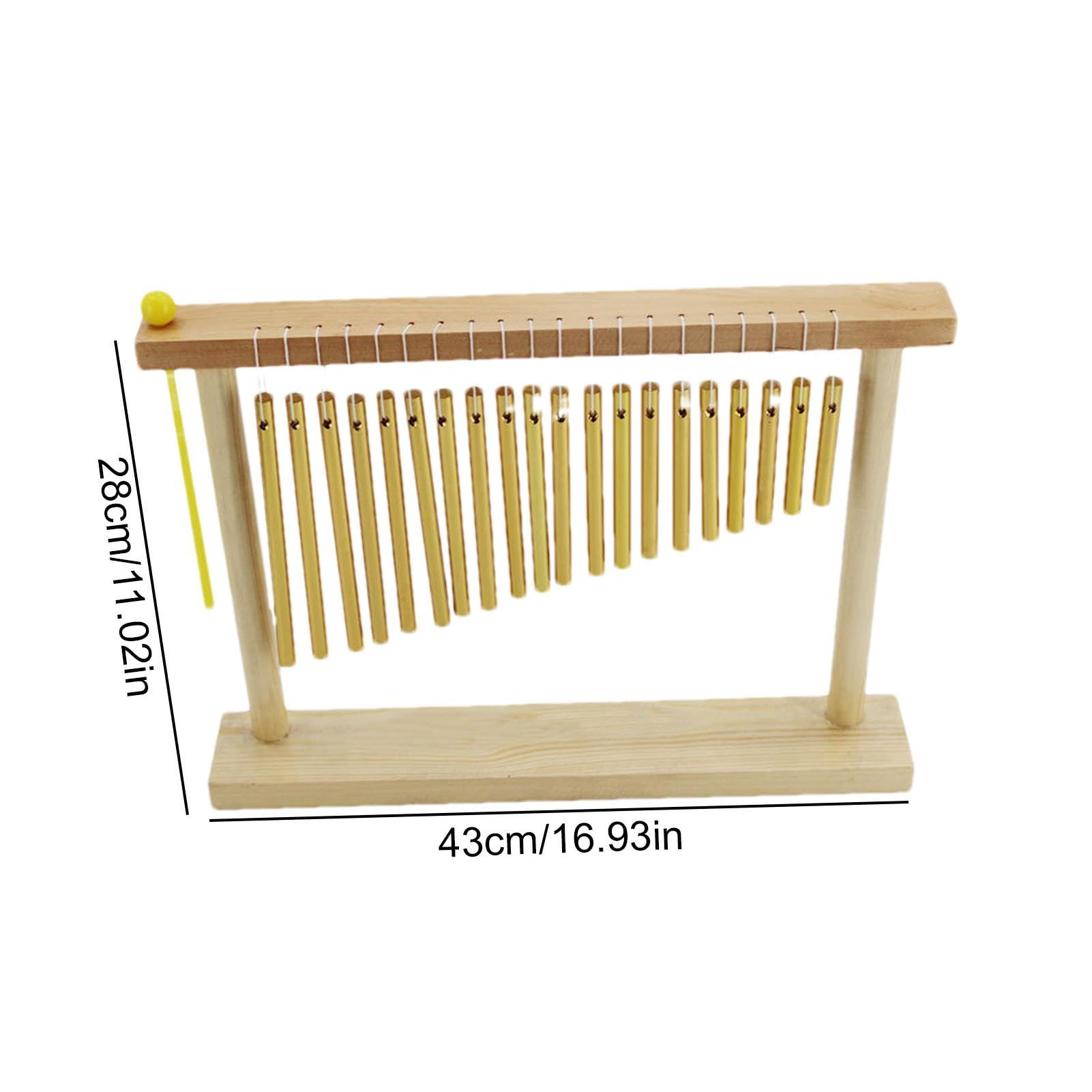 Table Top Wind Chime, Percussion Wind Chime, Music Instrument with Mallet, Single Row Bar Chimes, Kids Percussion Instrument, Indoor Wind Chime, Decorative Music Chime, Handcrafted Percussion Chimes
