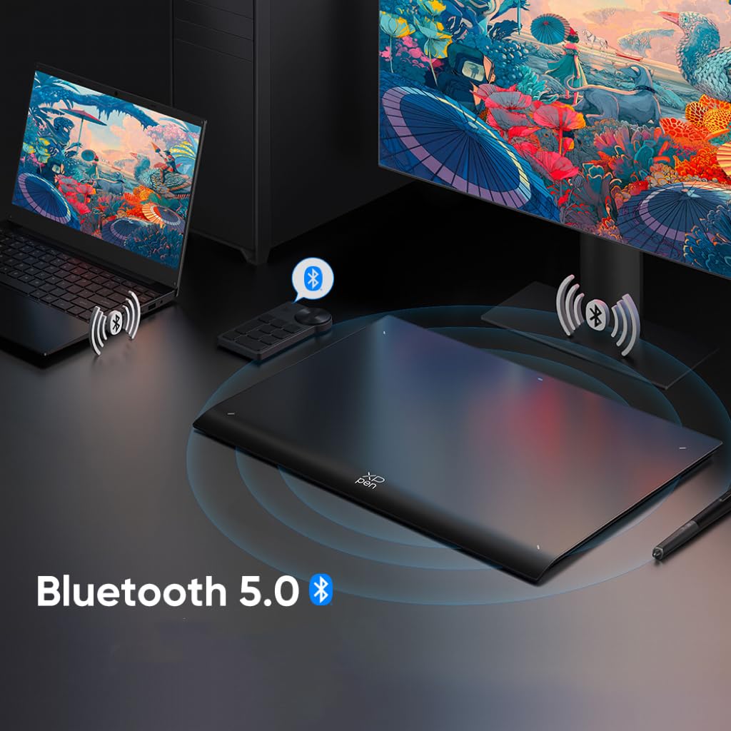 XPPen Deco Pro MW (Gen 2) Tablette Graphique Bluetooth 5.0 16K Niveaux de Pression Sans Écran
