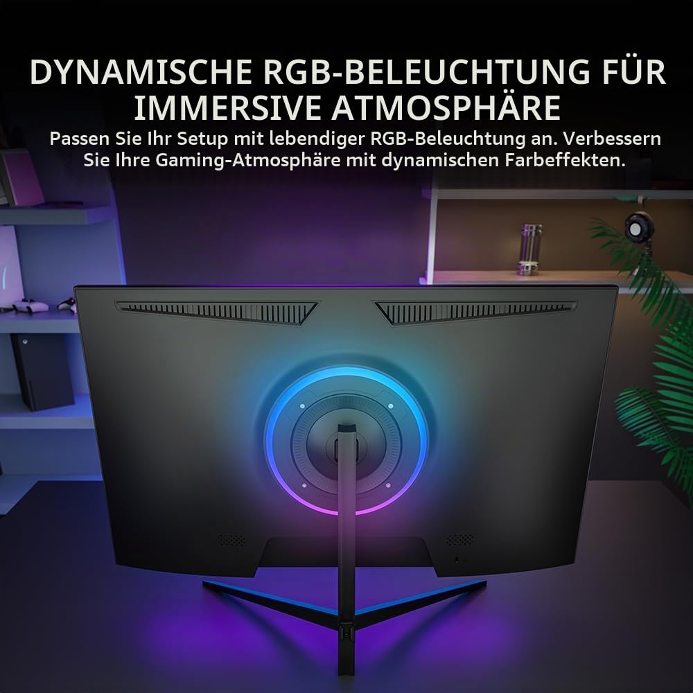GAMEPOWER Sonic V40 Full HD 27 Zoll Gaming Monitor, 240Hz 0,5ms, Fast IPS, 1920x1080p Bildschirm, 134% sRGB, FreeSync & G-Sync kompatibel, RGB-Beleuchtung, mit Lautsprecher, VESA, HDMI 2.0 DP 1.4