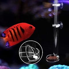 Acrylic Shrimp Feeder Tube, Ornamental Aquarium Feeding Tube Fish Food Container Set with Sucker Hook Fish Aessories(40cm)
