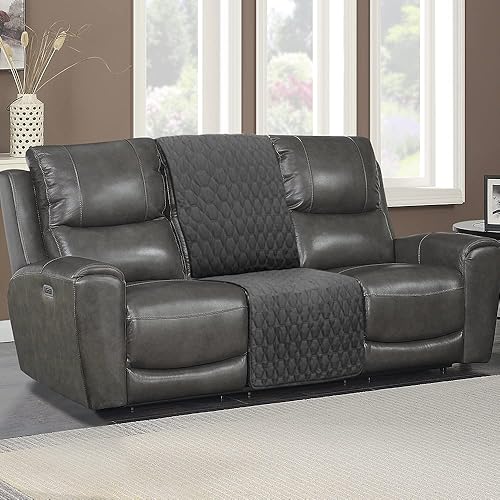 RBSC Home Fundas de sofá reclinable de 30 pulgadas, fundas impermeables para sofás reclinables (gris oscuro, 31 pulgadas medio)