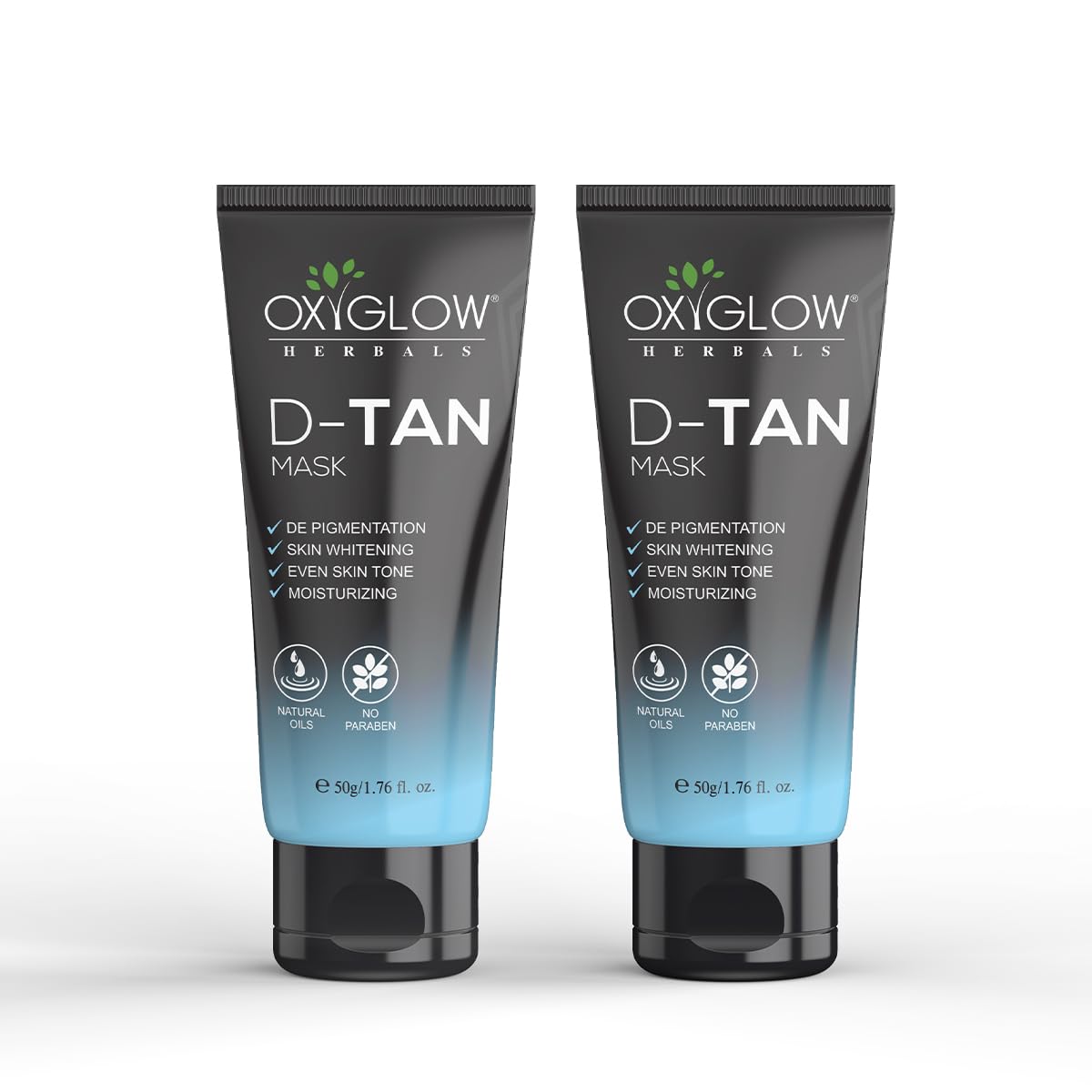 OxyGlow Herbals D-TAN Mask |for lightens and brightens the skin|Fight Pigmentation|Improve the Skin Tone |all skin Type 50Gram(Pack of 2)