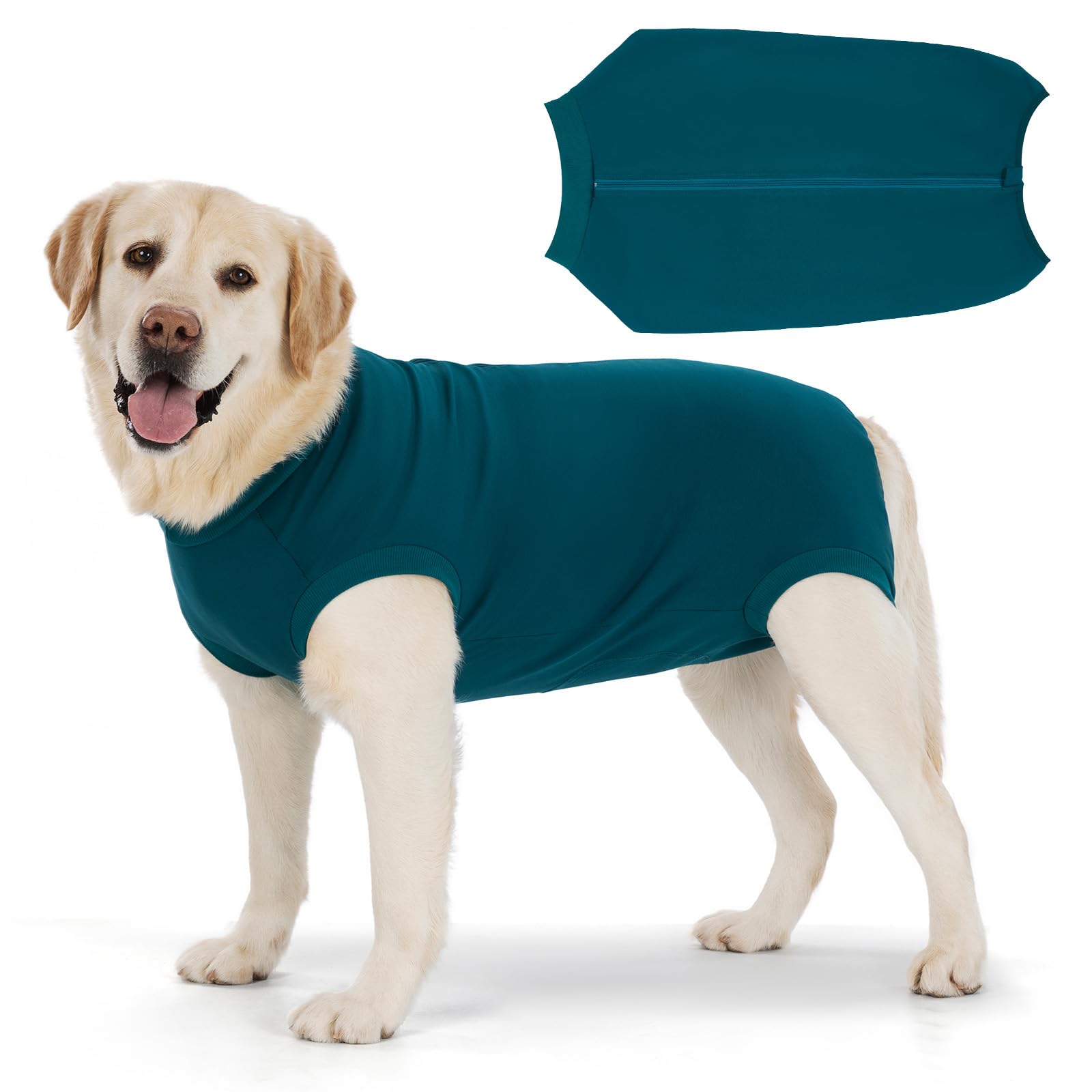 Cyponpy Dog Recovery Suit Post Op with Zip Surgical Recovery Suit Female Male Dog Vest Body Suits for Dogs After Surgery Onesie Medical Vest for Small Medium Large Dogs Cone Alternative