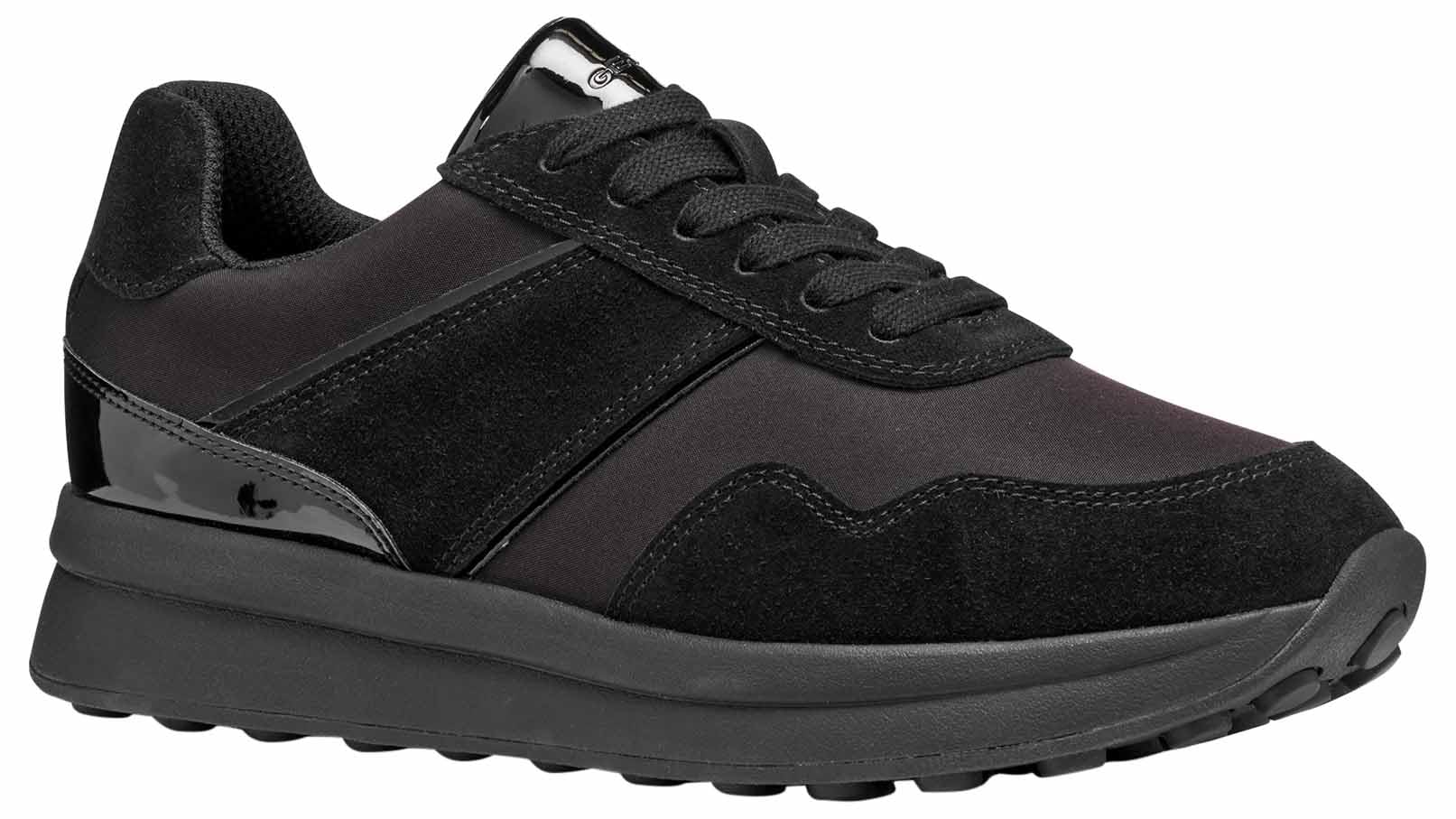 Geox Women's D Runntix Trainers, Black, 41 EU, Black, 7.5 UK