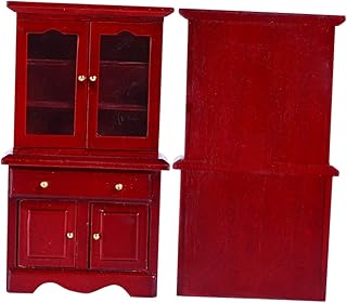 Garneck 1 Peça Armário De Armário Modelo De Armário Móveis De Armário De Madeira Faça Você Mesmo Móveis De Casa De Brinquedo De Bambu Móveis De Madeira DIY Móveis De Artesanato Em Madeira