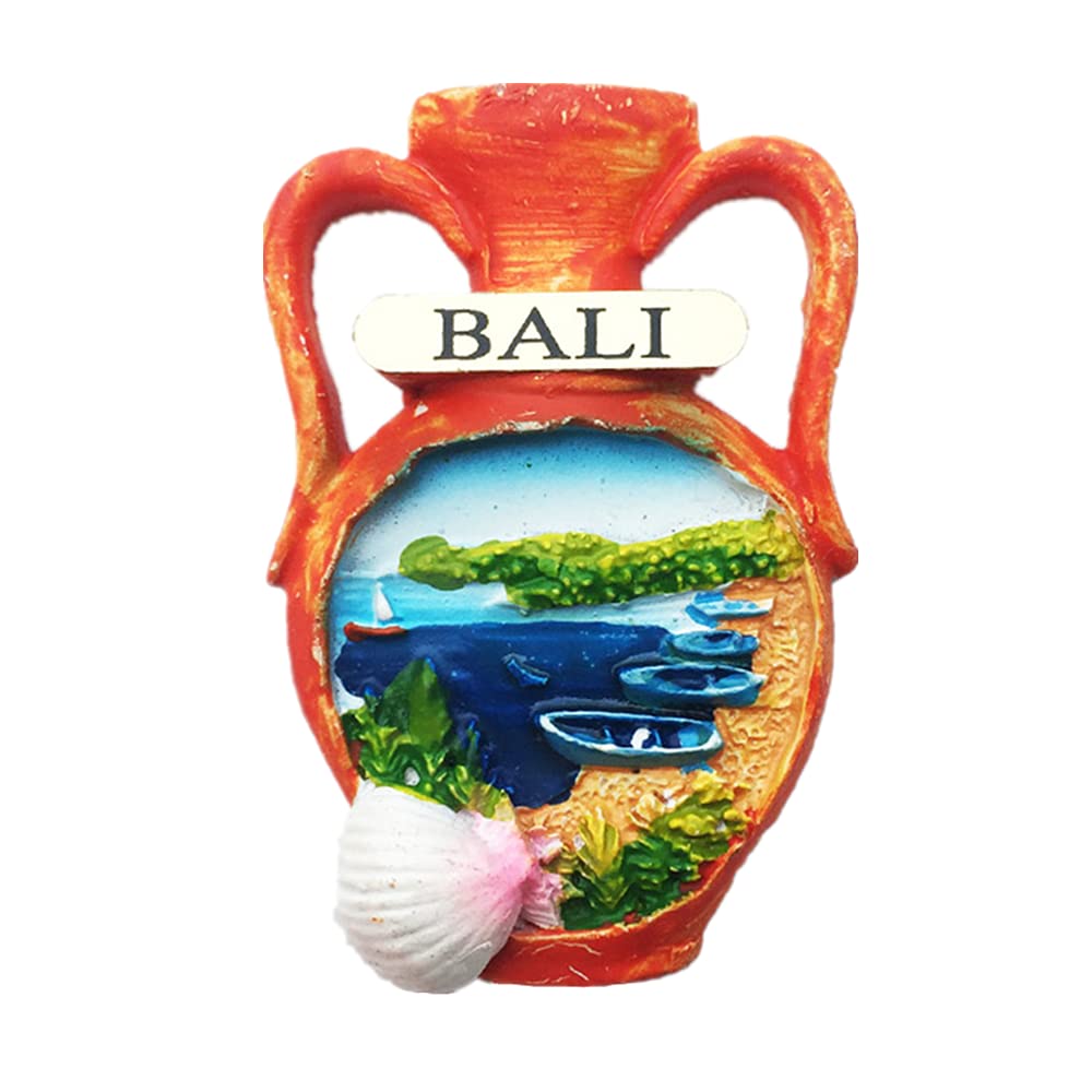 MUYU Magnet 3D Bali Indonesia Fridge Souvenir Gift Home Kitchen Decoration Polyresin Craft