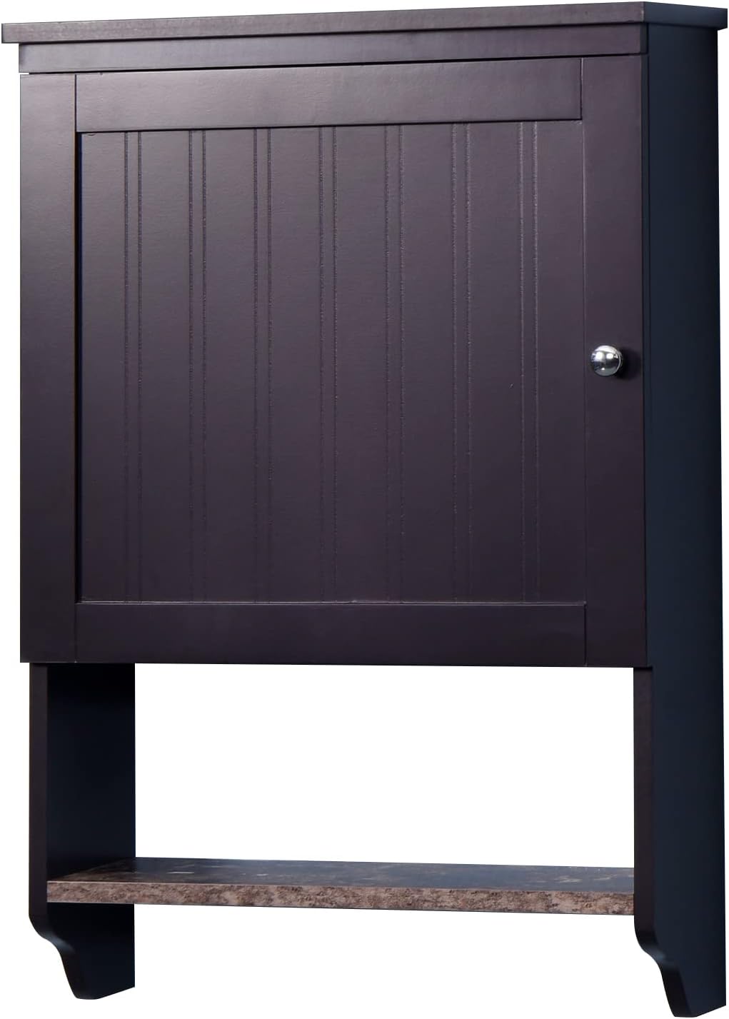NewCosmos Espresso Bathroom Wall with 2 Door Wooden