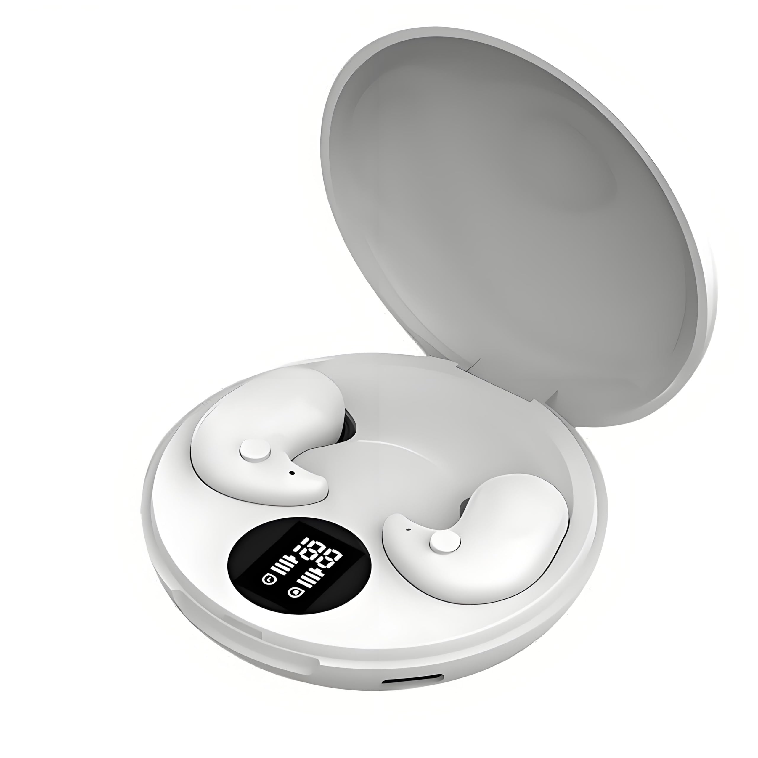 BEVCEFCC Wireless Sleep Earbuds, Ultra-Light in-Ear Invisible Earphone, Comfortable Sleep Headphones for Side Sleepers for Night Use