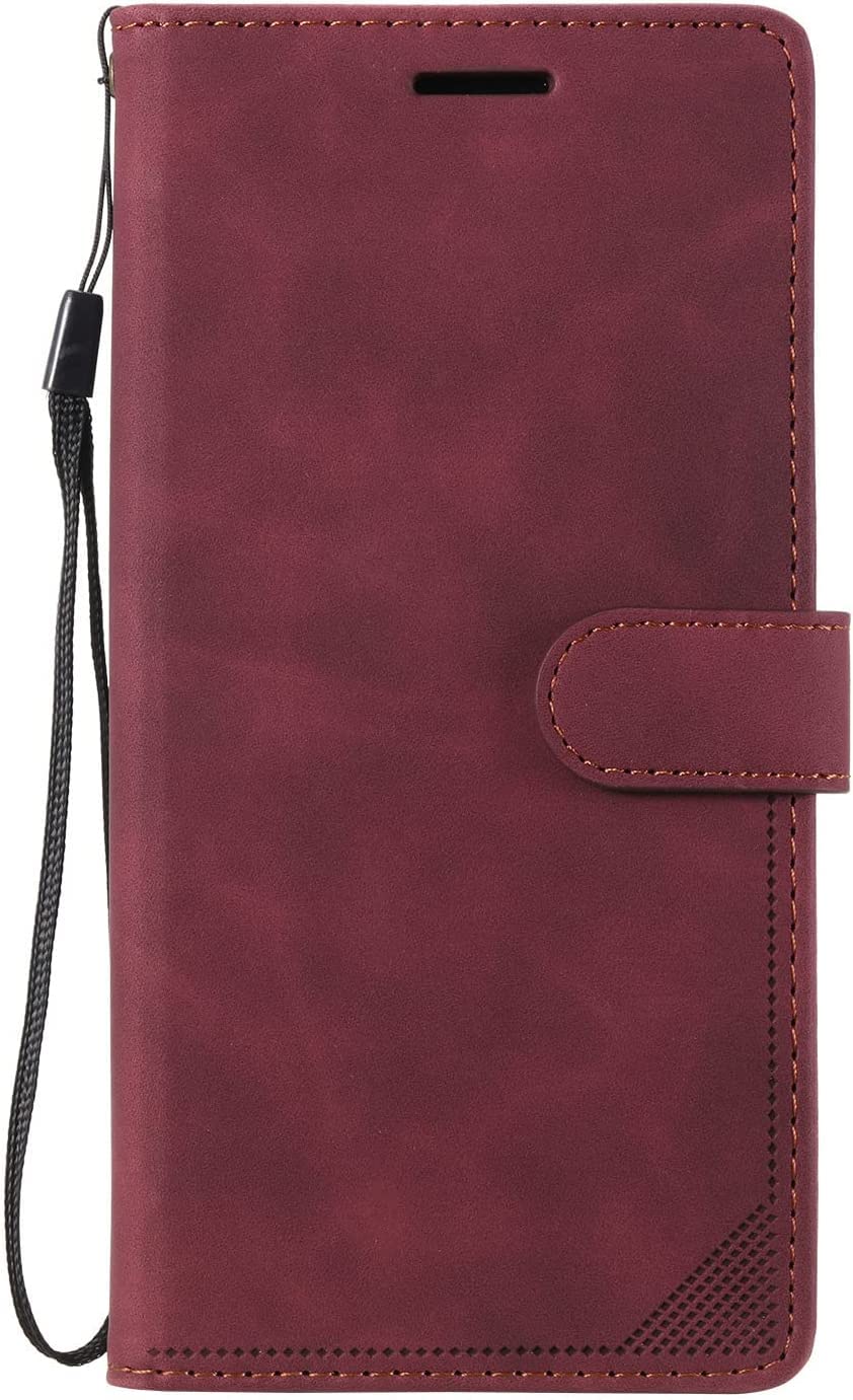 Étui portefeuille iPhone 14 Pro rouge anti-choc pour ne plus perdre vos cartes