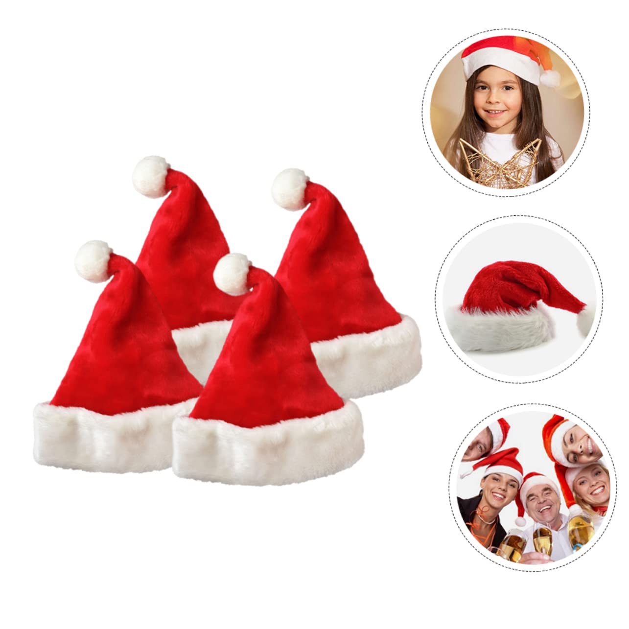 PRETYZOOM 12 Piezas Gorro Navideño De Papá Noel Sombreros De Navidad Sombrero De Invierno De Navidad Sombrero De Traje De Santa Adorno De Árbol De Navidad Sombreros De Papá Noel Felpa