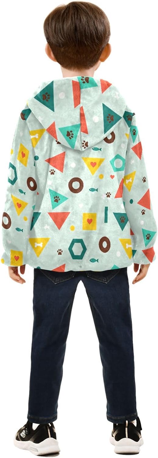 Symmetrical Pet Fleece Jacket Toddler Boy Outerwear Jackets Baby Boys Clothes 3T