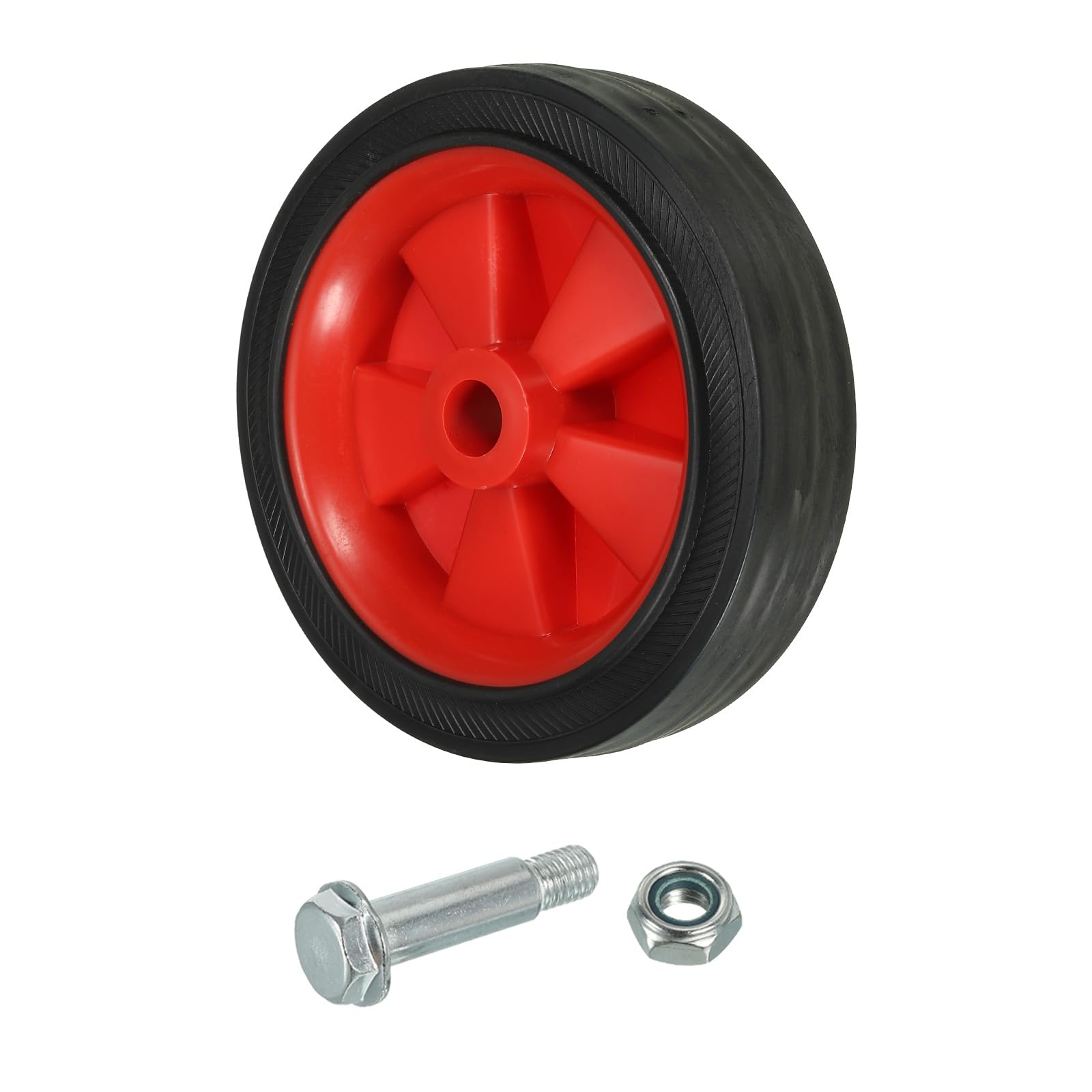 PATIKIL 5" Air Compressor Wheels, Universal Air Compressor Wheel Replacement Parts with 0.5" Dia. Hole for Easy Mobility, Red