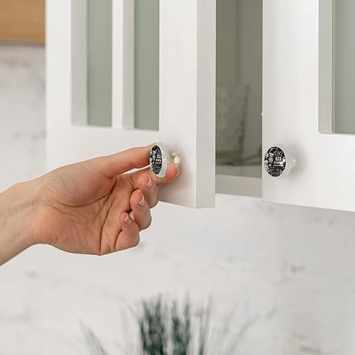 Miniatura 6 de Tirador Tiki Bar transparente para cajones con tornillos, 4 unidades