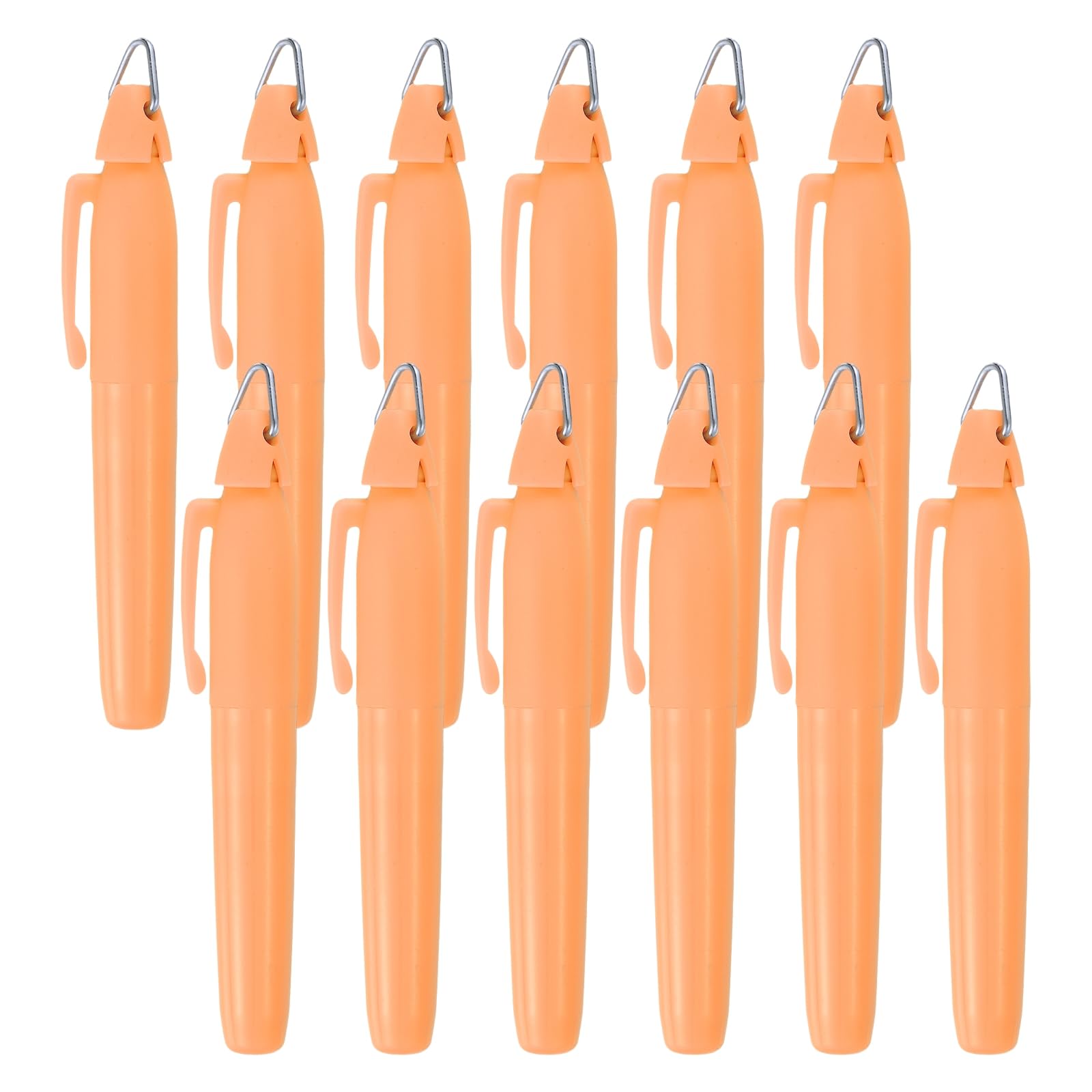 PATIKIL 12 Pcs Highlighters Set, Chisel Tips Dry-Quickly Bible Highlighter Markers with Triangle Hook No Ink Bleeding for Notes Journaling Pain Office Supplies, Orange