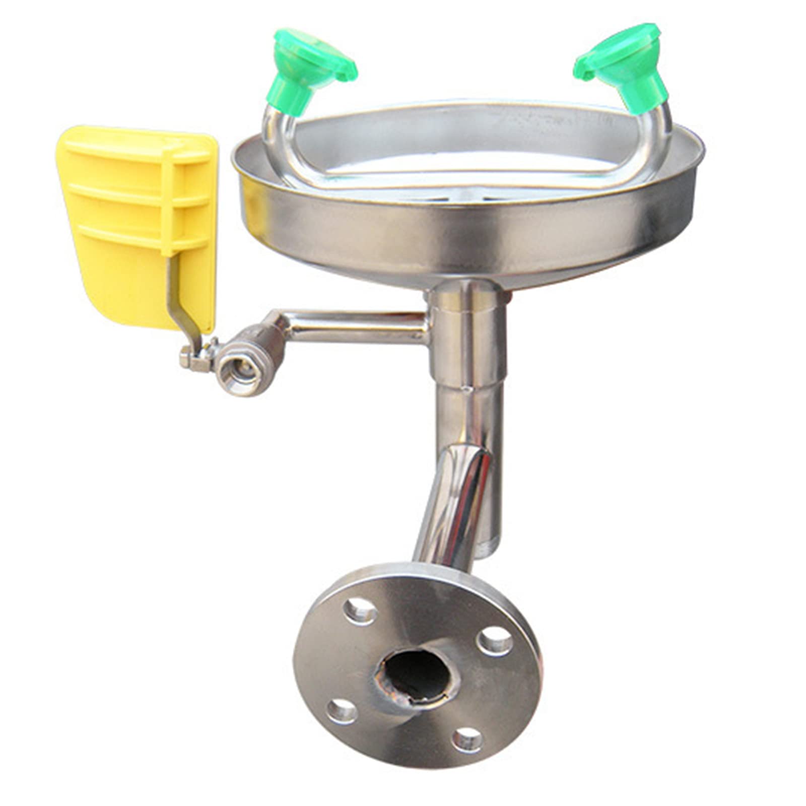 Stations de lavage oculaire, station de lavage oculaire murale en acier inoxydable avec deux têtes de pulvérisation – Stations de lavage oculaire d'urgence – Fonctionnement mains libres – Premie