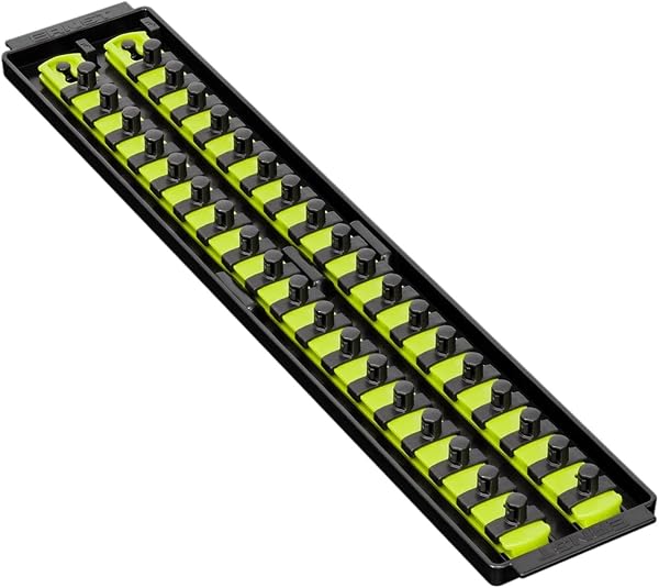Ernst Manufacturing - 8496 Socket Boss 2-Rail 3/8-Inch-Drive Socket Organizer, 13-Inch, Blue - 2