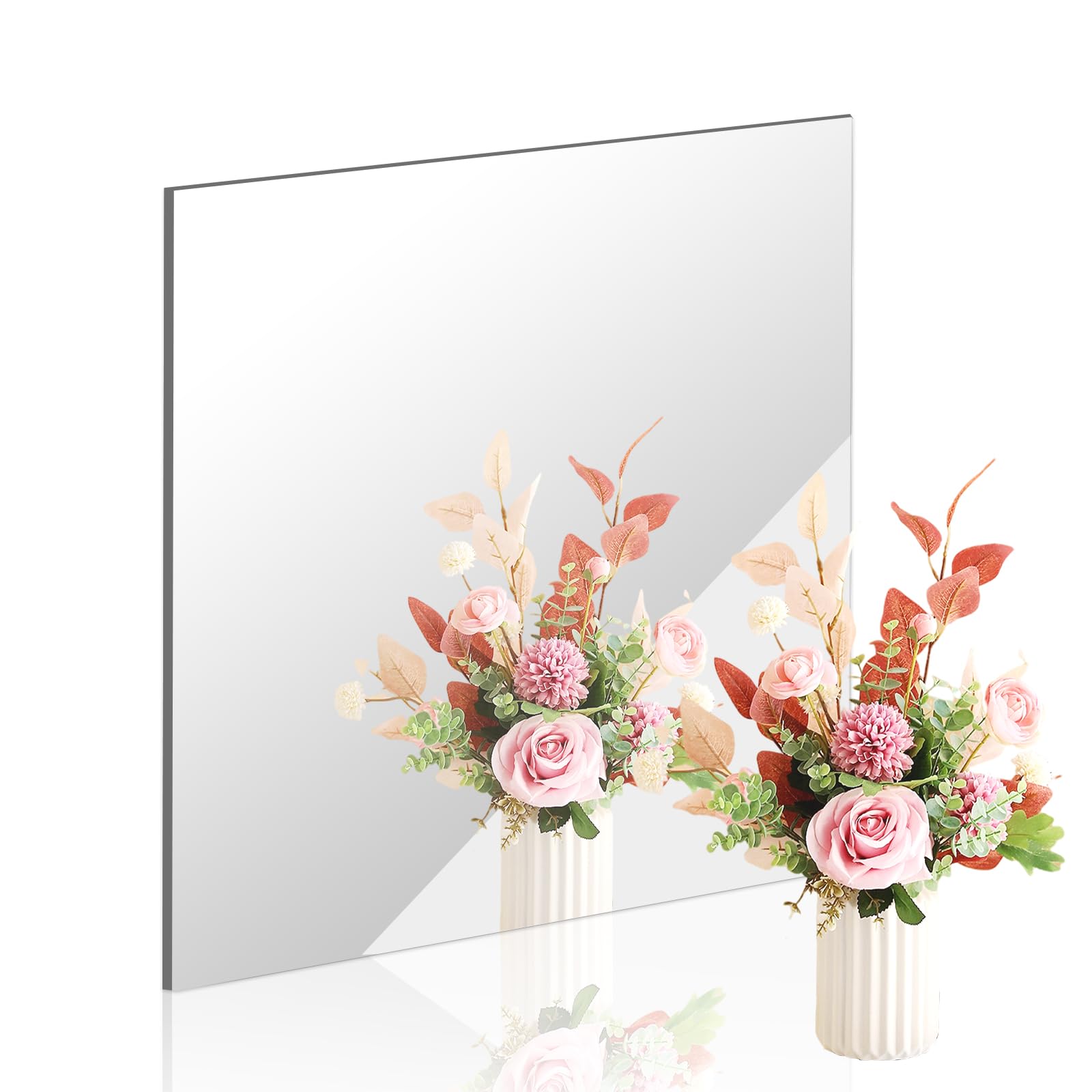 20x20 in Acrylic Mirror Sheet for Wall, 2.5mm Plastic Wall Mirror