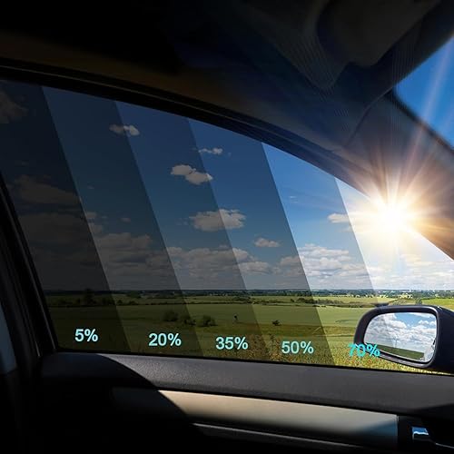 Miniatura 79 de Película de tinte de ventana para automóviles, 50% VLT de 20 pulgadas x 10 pies, bloquea el 99% de los rayos UV e IR, películas antirreflejos