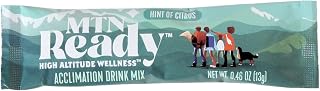 MTN Ready Acclimation Drink Mix | Altitude Sickness Aid, Natural Acclimation, Balanced Energy Boost, Athletic Activity & Recovery, Ski & Mountain Trips, Hydration & Electrolytes, Non-GMO (SINGLE)