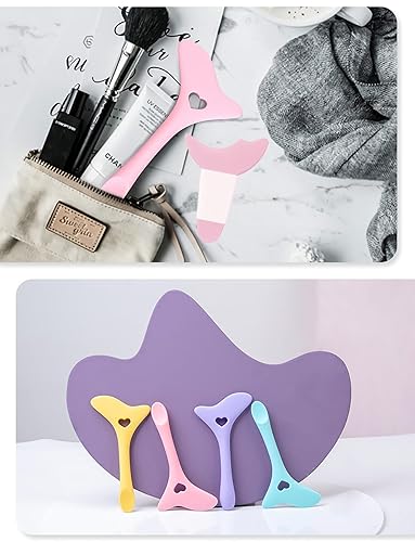 Miniatura 7 de Plantillas de delineador de ojos, 2 unidades, reutilizable, de silicona, protector de rímel, plantilla de maquillaje multifuncional para