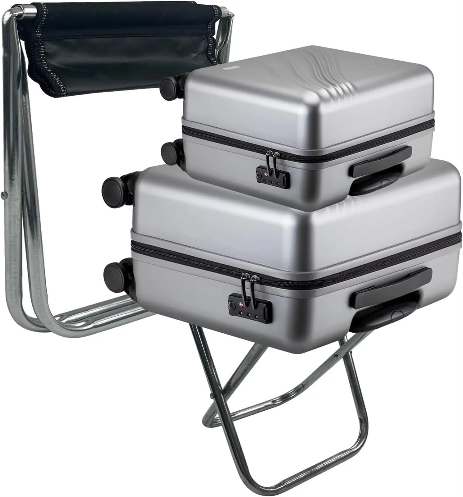 Porte-bagages pliable lot de 2 support de valise maison et chambre d'hôtes en métal