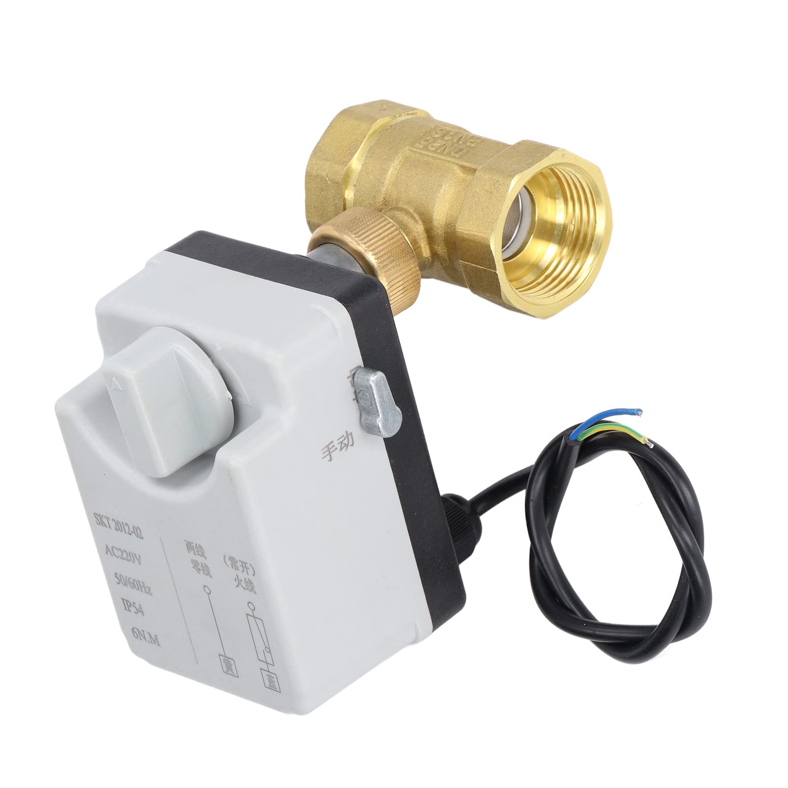 Válvula de Bola Motorizada de Latón DN25 2 Alambre 2 Vías Normalmente AC220V para el Control de Agua