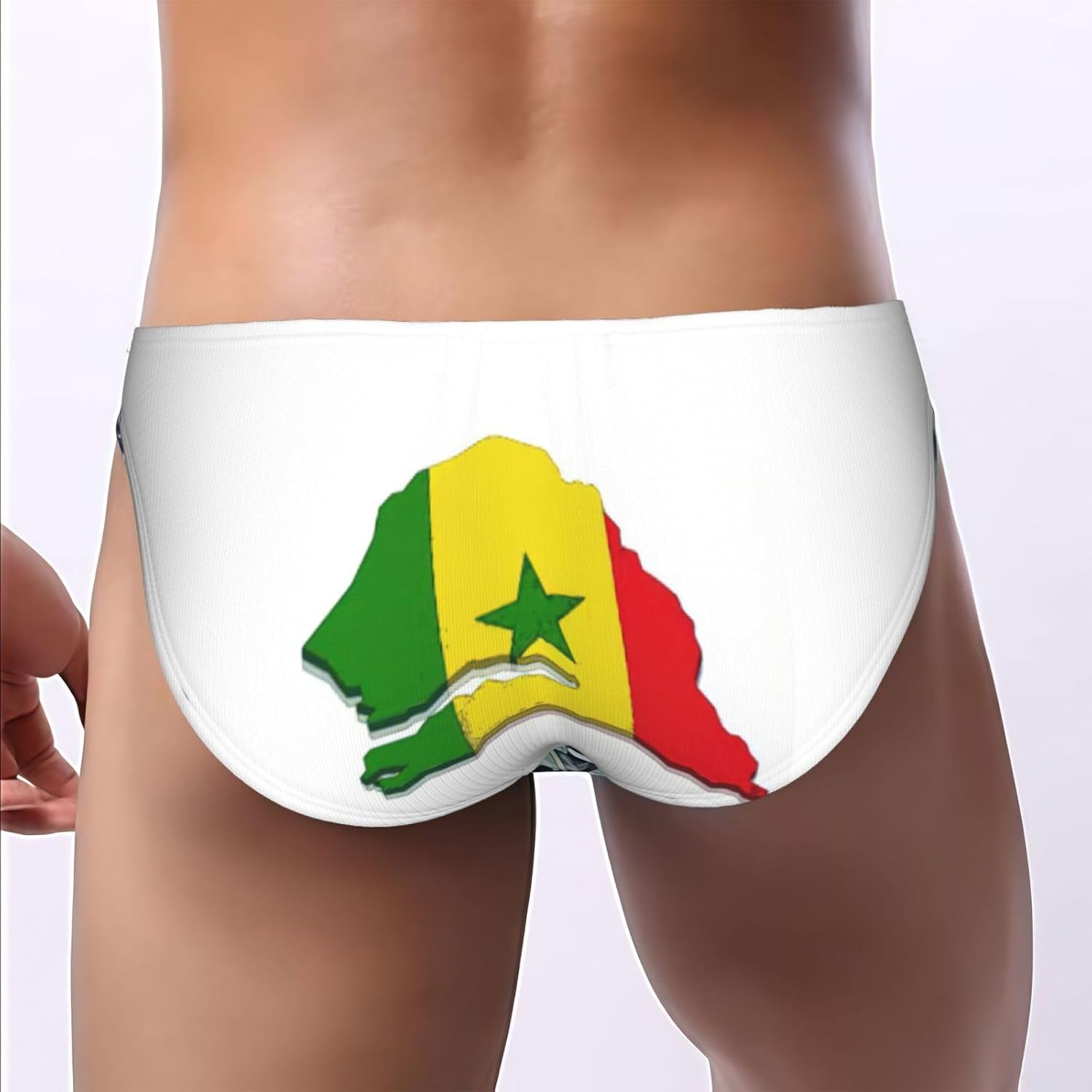 Senegal Flag Map Print Mens Underwear Soft Mens Bikini Briefs With Pouch Tagless Briefs For Men Perfect For Daily Wear