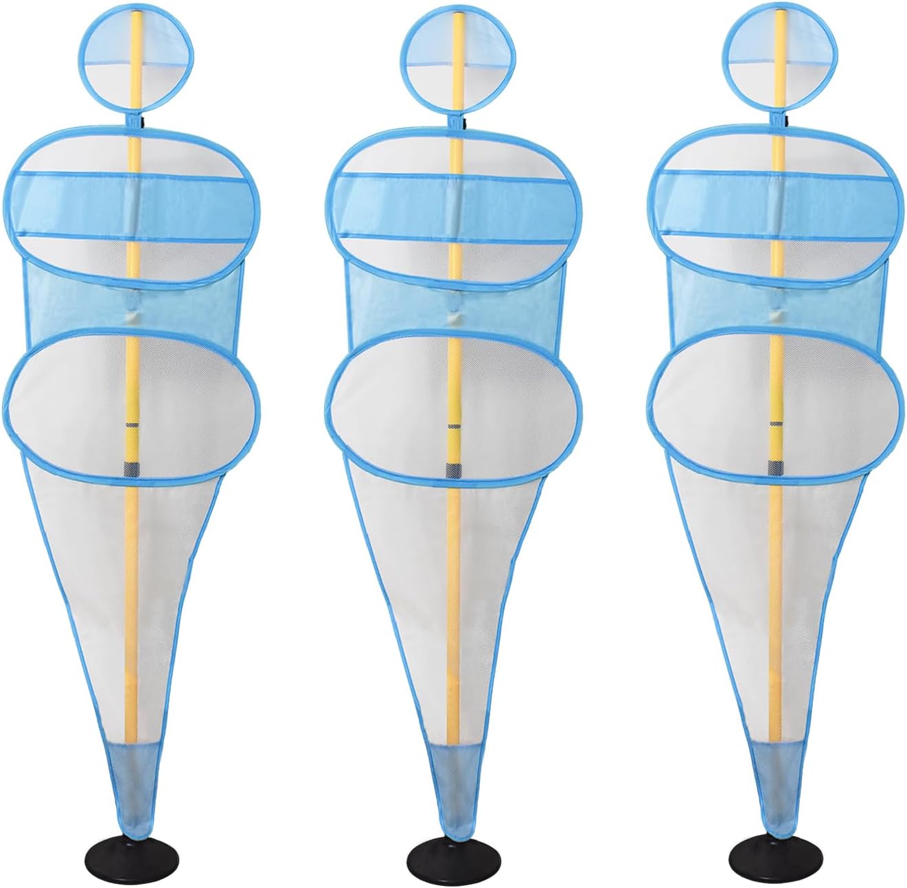 TNZMART Football Dummies Free-Kick Training Mannequin Portable Defender Practice Dummy Soccer Agility Poles with Mesh Dummy