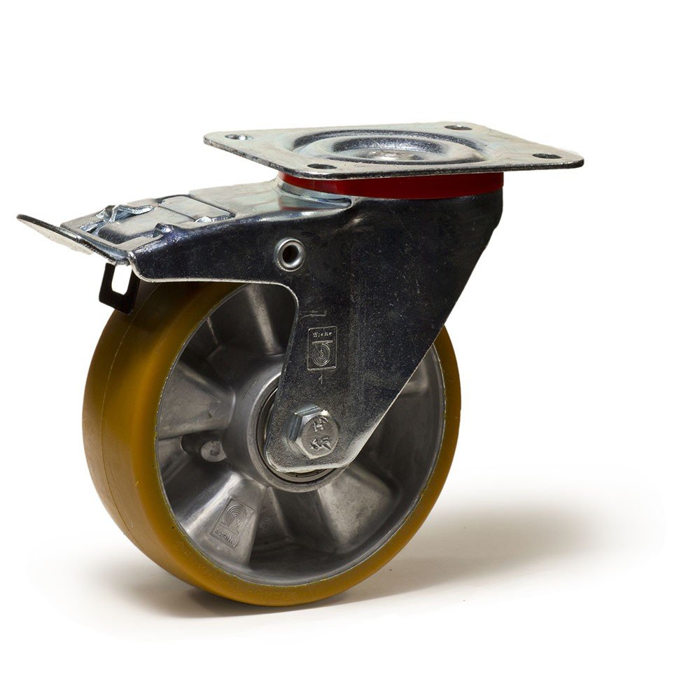 Roulette pivotante à frein diamètre 160 mm polyuréthane FORTHANE® - 880Kg