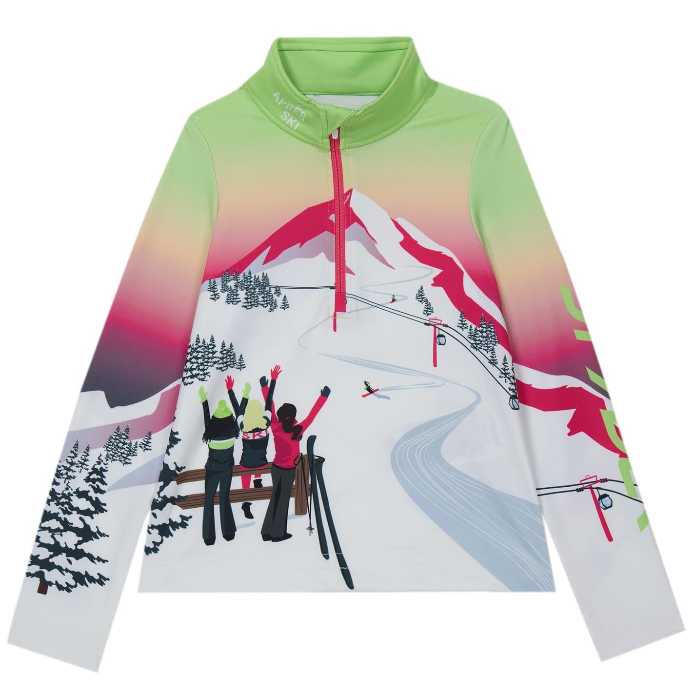 Spyder Mädchen Sunset Zip T-Neck T-Shirt