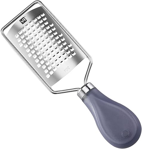 yq Rallador de queso plano de mano, mini rallador de queso de acero inoxidable, herramientas de cocina para queso, chocolate, especias, jengibre,