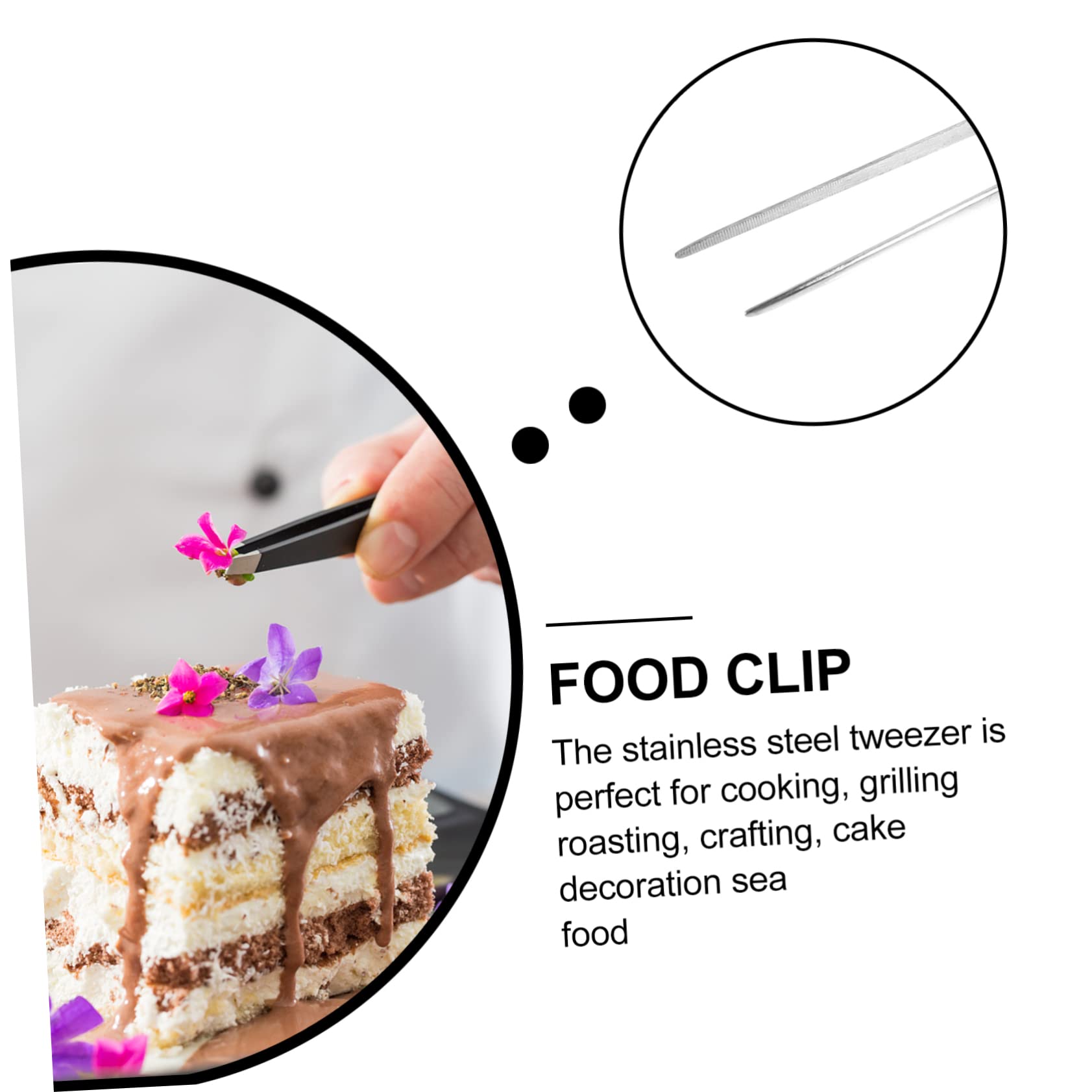 4pezzi Pinze Inossidabile Pinzette Per Cibo e Accessori Da Barbecue Utensili Per e Impiattare Scivolare