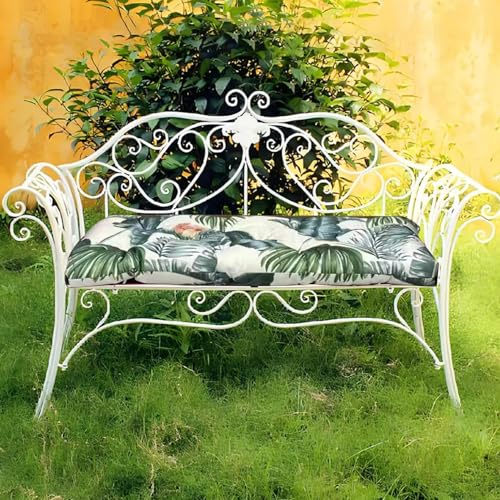 Coussin de jardin imperméable 2 places matelas pour banc extérieur lavable et résistant aux UV