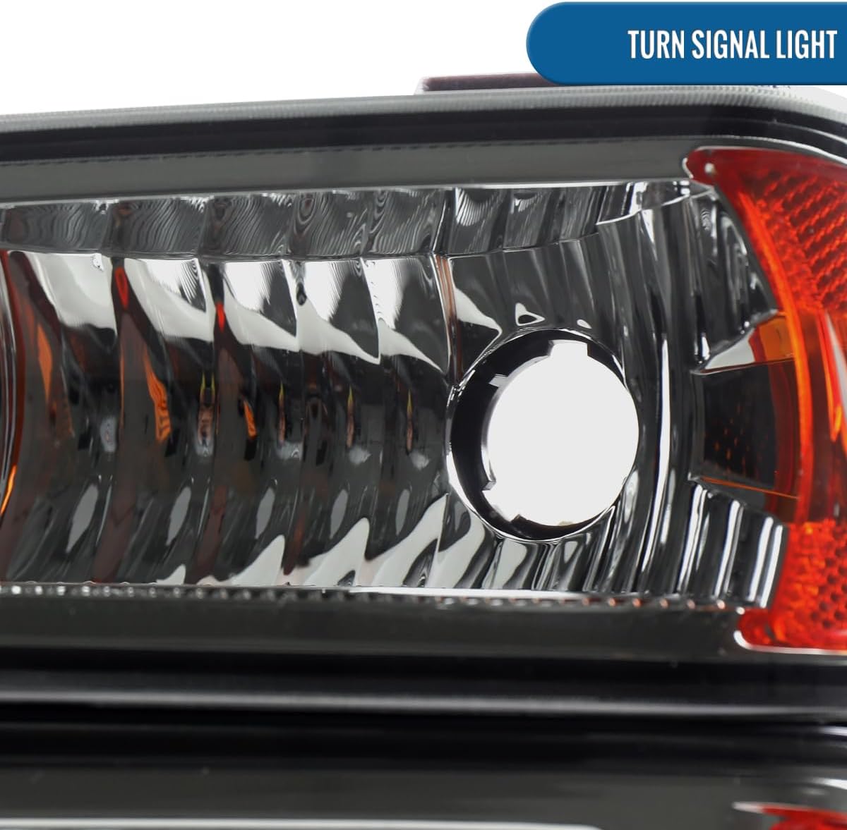 Ronnin - Fits 2004-2012 Chevy Colorado GMC Canyon 2006-2008 Isuzu i-Series Headlights + Corner Parking Signal Lamps Replacement Assembly Pair | Smoke