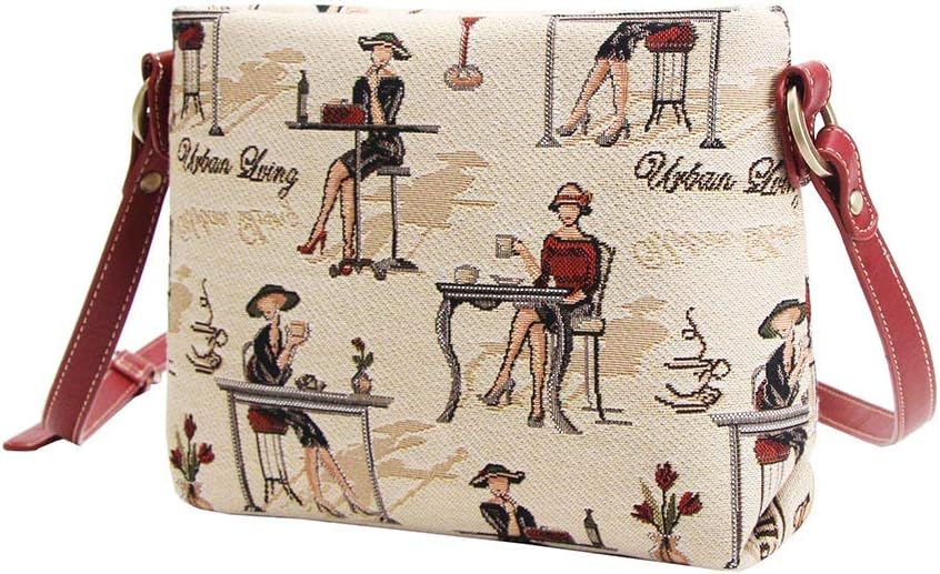 Signare Tapestry Crossbody Bag Small Shoulder Bag for Women with Floral Design - Image 3