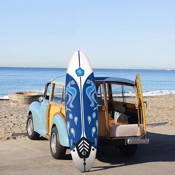 6ft Surfboard Removable Fins EPE EPS PP Construction 72x20x3in 200lbs Capacity Weight 10lbs