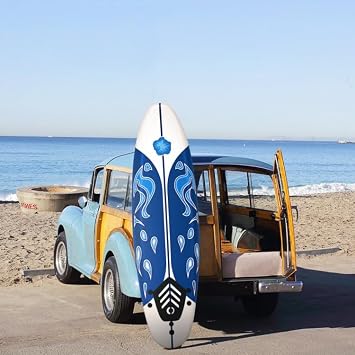 6ft Surfboard Removable Fins EPE EPS PP Construction 72x20x3in 200lbs Capacity Weight 10lbs