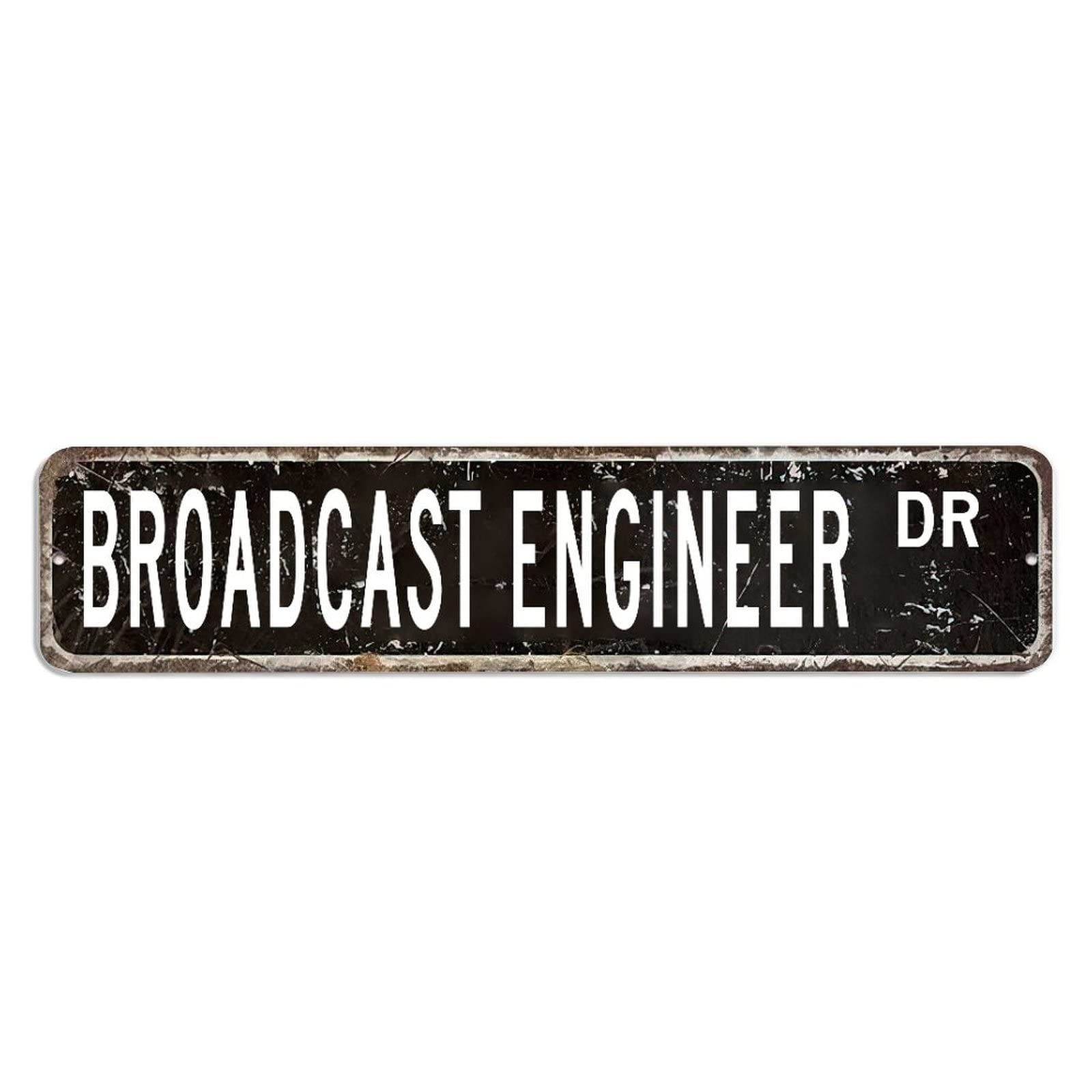 Peiyeety A006 Vintage Metal Tin Sign Broadcast Engineer Dr Retro Street Sign, Rustic Wall Decor For Home, Office, Man Cave, Garage, Kitchen, Farmhouse, Patio, Garden, Porch, 4 * 16 Inch