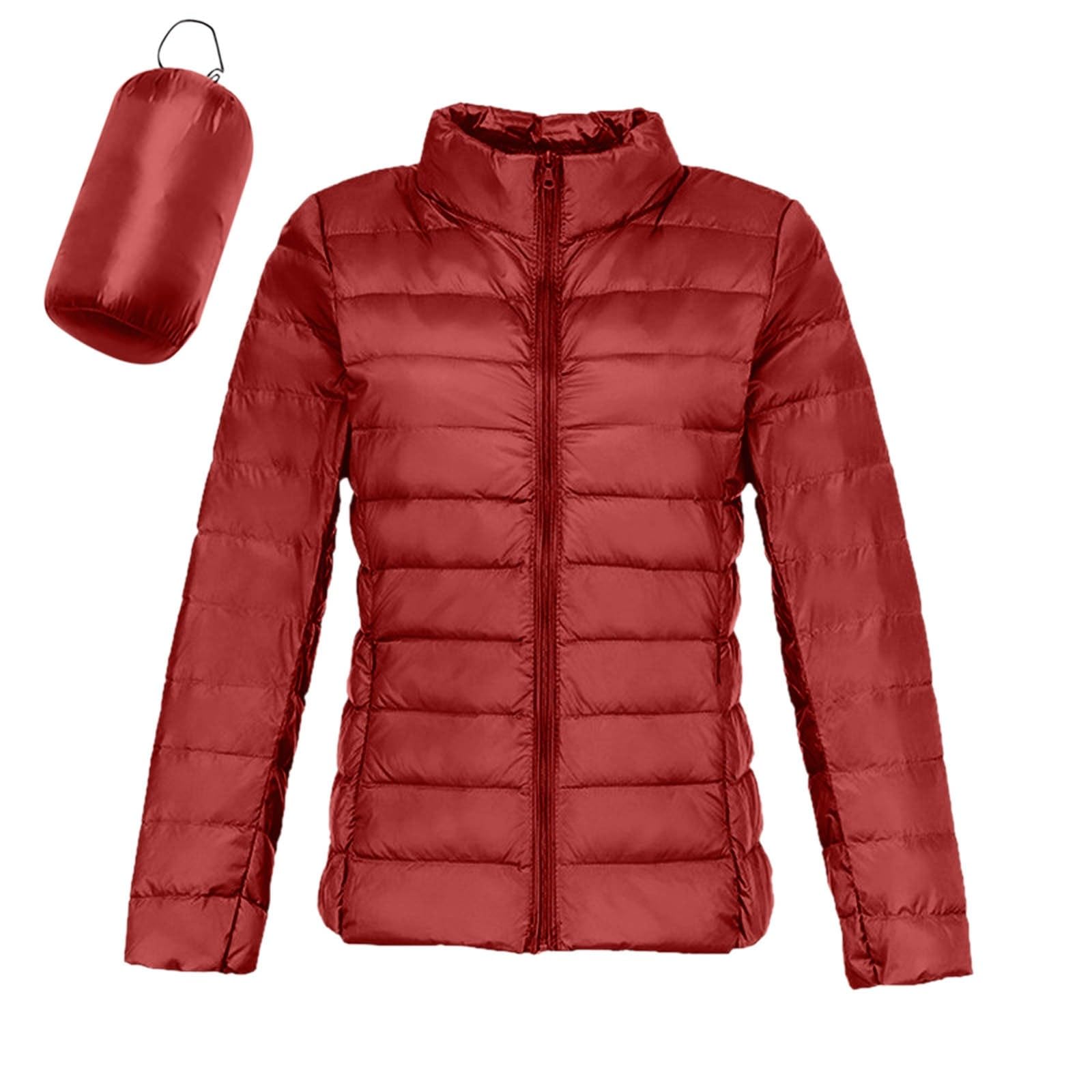 Generisch Warme, leichte Damenjacke, kapuzenloser, winddichter Wintermantel mit recycelter Isolierung, schmaler, kurzer Wintermantel mit Kapuze, Warmer weißer Entendaunenmantel, Oberbekleidung