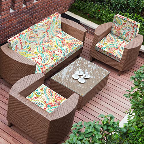 Dytxiii Patio Cushion Covers 20 X 20 X 4 Inch, Outdoor Chair Seat Covers With Zipper Only, Water Resistant Cushion Slipcovers Furniture Replacement For Garden Sofa Bench Wicker 2 Pack, Pretty Paisley #TOP6