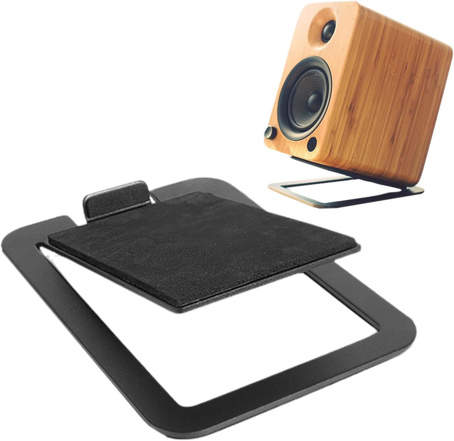 Monitor Mount Speakers, Solid Minimalist Bookshelf Speaker Stand ...