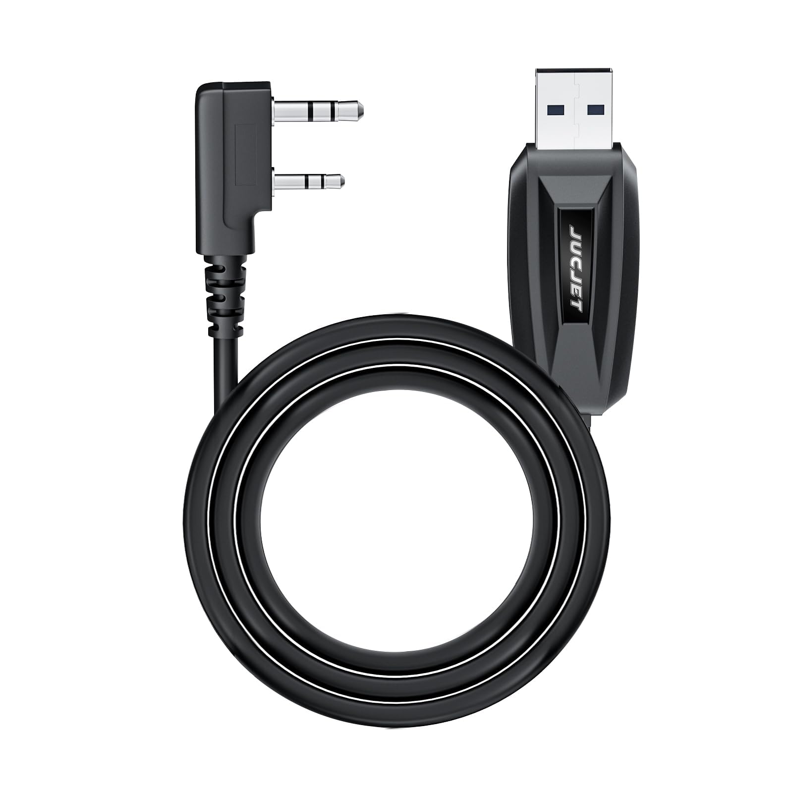 JUCJET Walkie Talkie Cavo di programmazione USB a 2 pin, compatibile con radio Baofeng serie JUCJET UV-5R UV-5RE BF-88E BF-888S Sistema informatico compatibile WinXP / Win7 / Win8 / Win10 (1 pezzo)