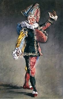 絵画　ピエロ　油絵 Amazon.co.jp: アート絵画 Polichinelle Eduard Manet ピエロ