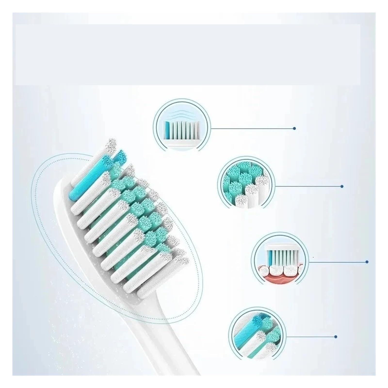 Testine per spazzolino, compatibile con Sonicare, 6150 6160 6201 6210