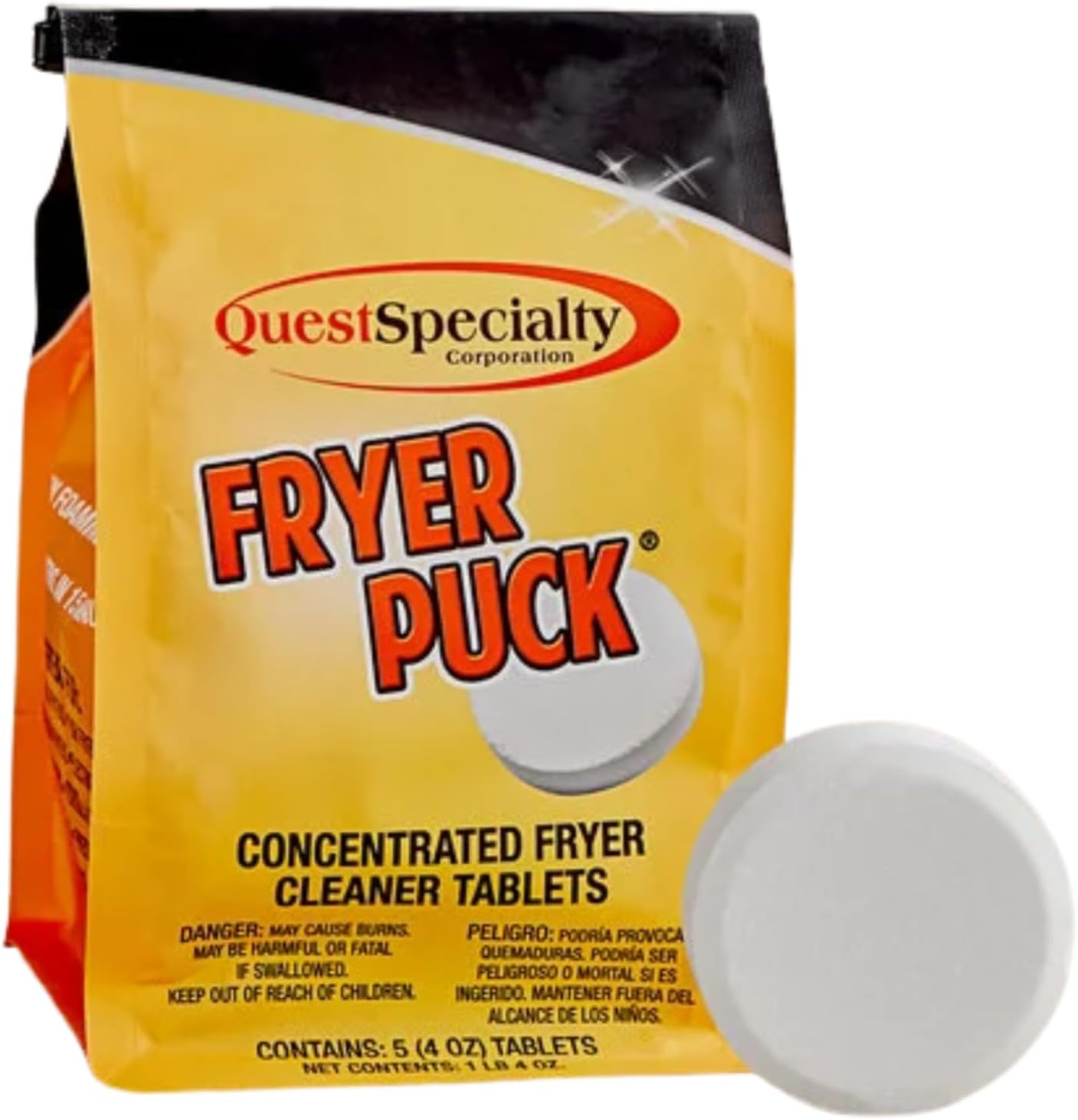Kettle Fryer Cleaner Tablet Pucks, 4 OZ (5/BX)