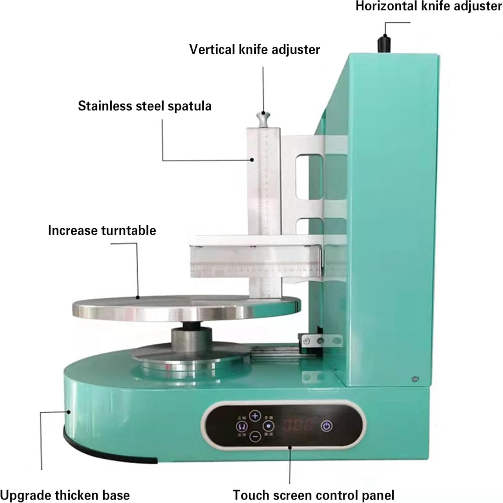 Machine à tartiner électrique – Lisseur de glaçage en acier inoxydable avec plateau tournant à vitesse réglable pour décoration de gâteaux professionnelle, convient pour les gâteaux de 10 à 30,5 cm