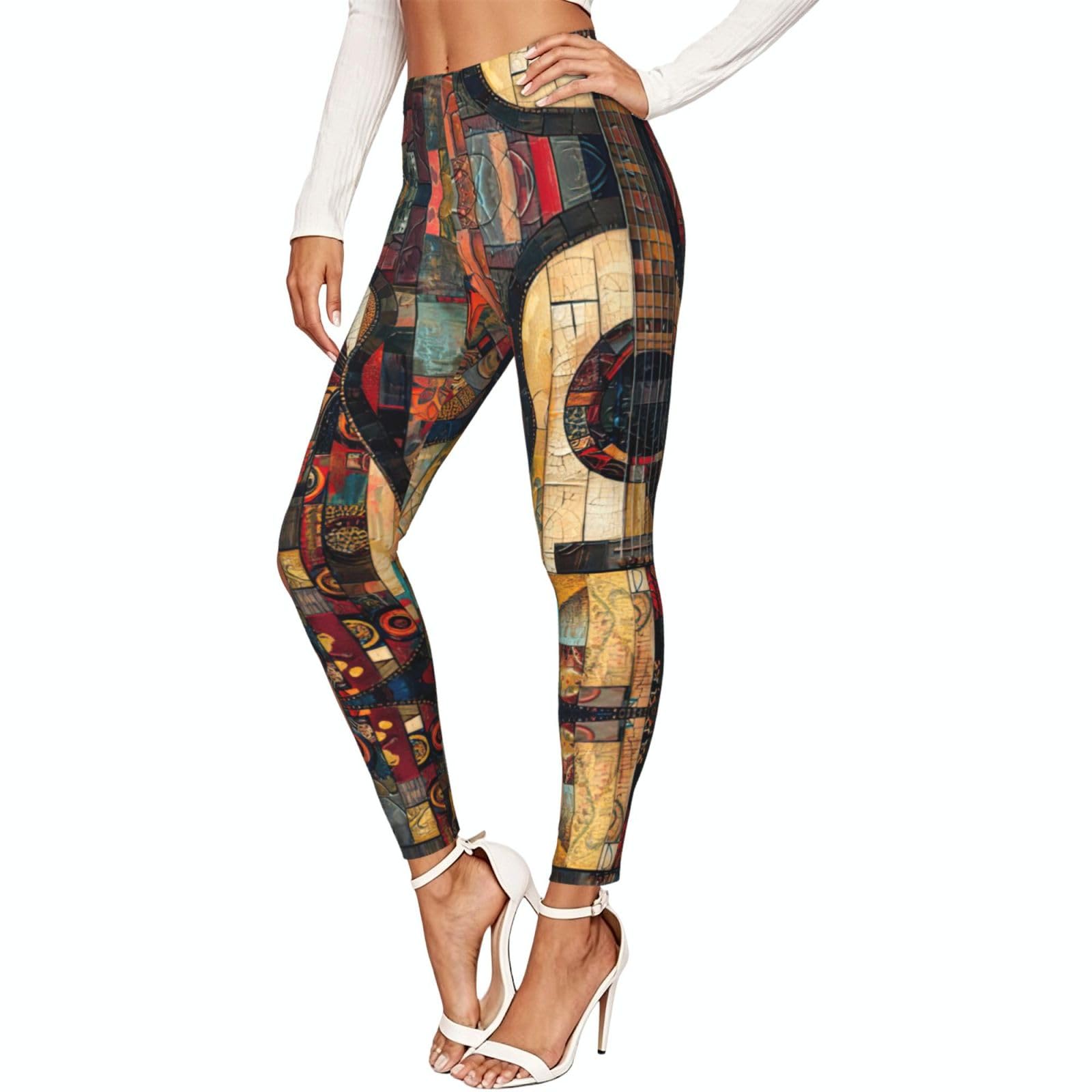 Leggings de compresión suave para mujer con diseño de guitarra ropa de gimnasio cómoda 7