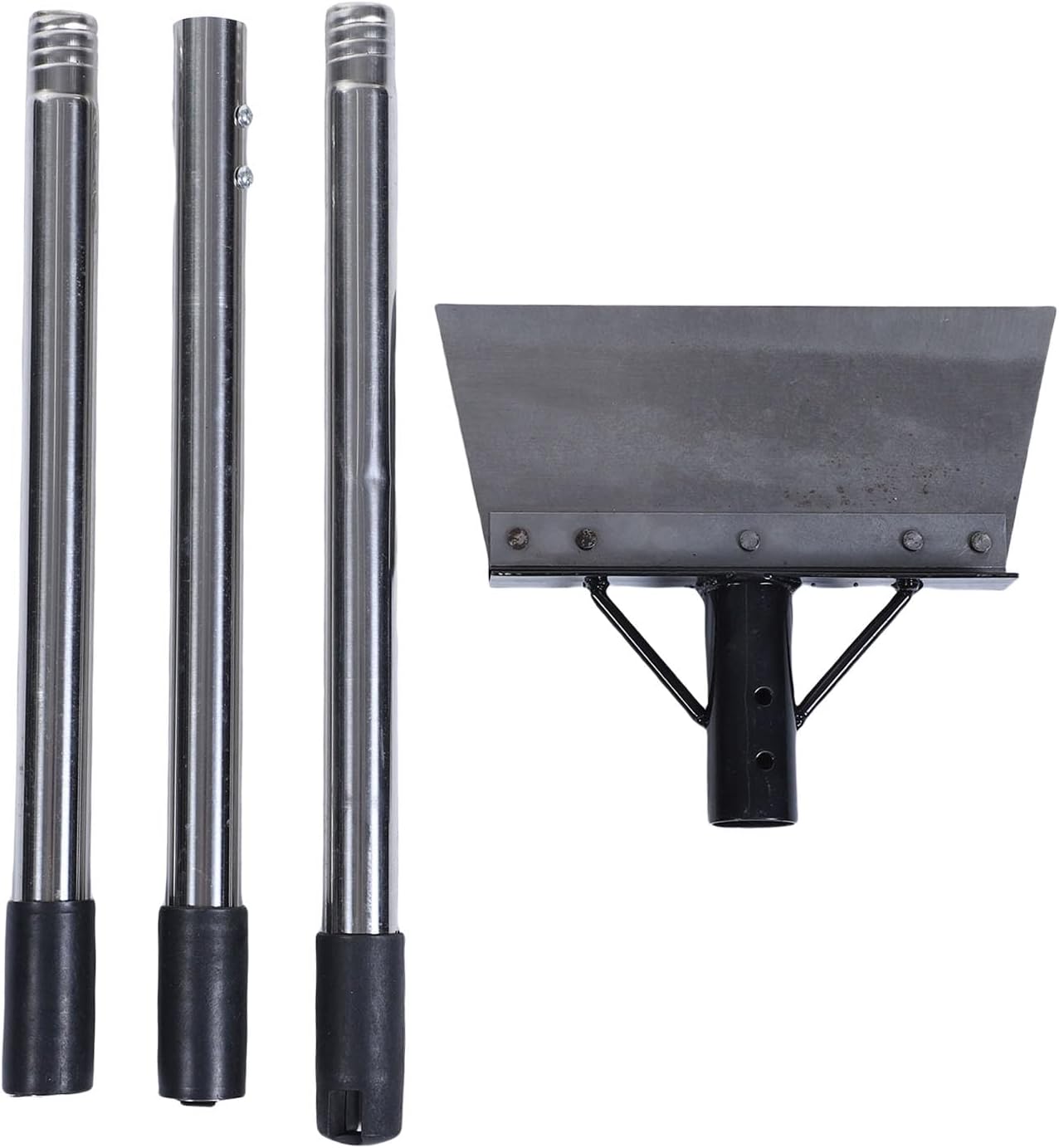 Multifunctional Garden Cleaning Shovel Flat Spade with 47.2in Adjustable Detachable Handle Floor Snow Ice Scraper for Weeding Lawn Edging