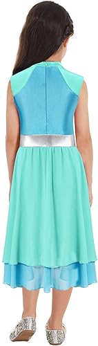 Miniatura 2 de iiniim Vestido litúrgico sin mangas para niñas, alabanza litúrgica, vestido lírico de adoración, ropa de baile, disfraz de actuación, bata de iglesia