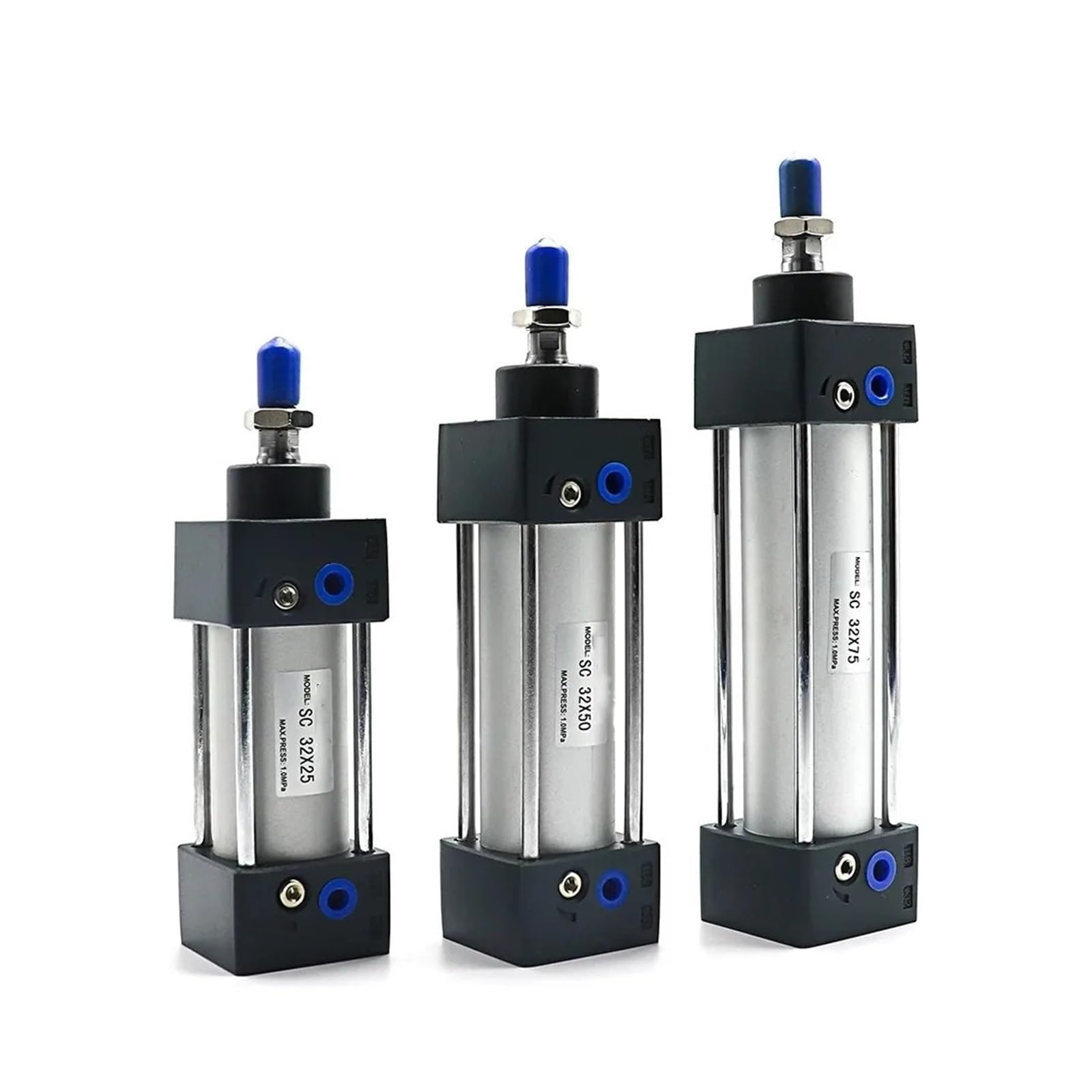 Evite vibraciones usando el cilindro neumático SC 40 de doble efecto y carrera 100mm